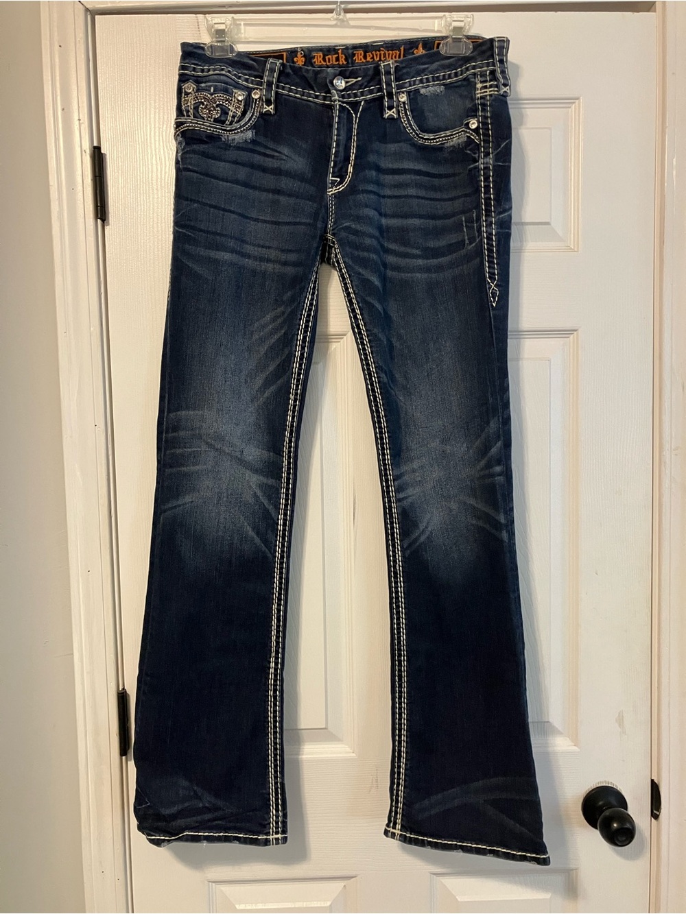 Rock Revival Luiza Boot Size 31 Womens Blue Jeans